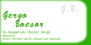 gergo bocsor business card