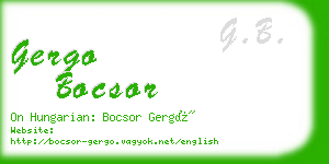 gergo bocsor business card
